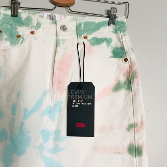 Levi’s Premium Tie Dye Deconstructed Skirt - Picture 3 of 8
